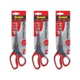 thumbnail image 1 of Scotch Precision Scissor 8 in Smooth Cuts Fabric Paper 1448 Gray Red, 3-Pack, 1 of 8