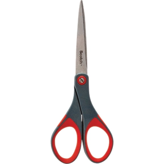 Scotch Precision Scissors - Pointed Tip, Stainless Steel, Red - 3 Pack, 6 in