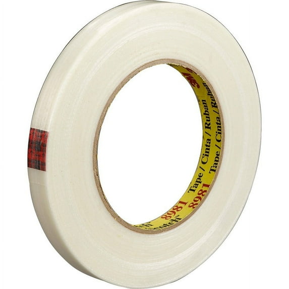 Scotch Premium-Grade Filament Tape - 60 yd Length x 0.75" Width - 6.6 mil Thickness - 3" Core - Synthetic Rubber - Glass Yarn Backing - 1 / Roll - Cle | Bundle of 2 Rolls