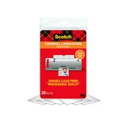 Scotch Premium Thermal Laminating Pouch 20 Pack, 4" x 6" Sheets