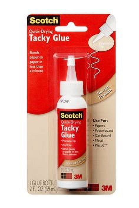 Scotch Quick Drying Tacky Glue 6052A-1, 2 fl oz (59 mL)