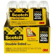 Scotch(R) 137 Photo Safe Double-Sided Tape, 1/2in. x 400in., Pack Of 4