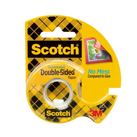 Scotch Removable Double-coated Tape, 3/4 in. x 400 in.