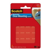 Scotch Removable Mounting Squares, 0.68 in x 0.68 in, Clear, Ideal for Papers, Folders, Cards, and More 859