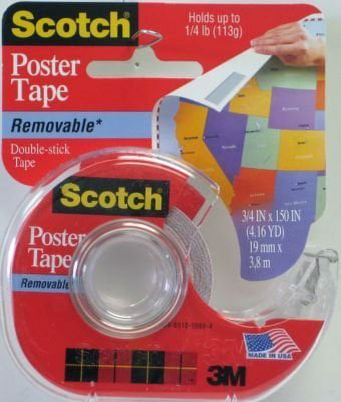 Removable Poster Tape, 4.16 Yards