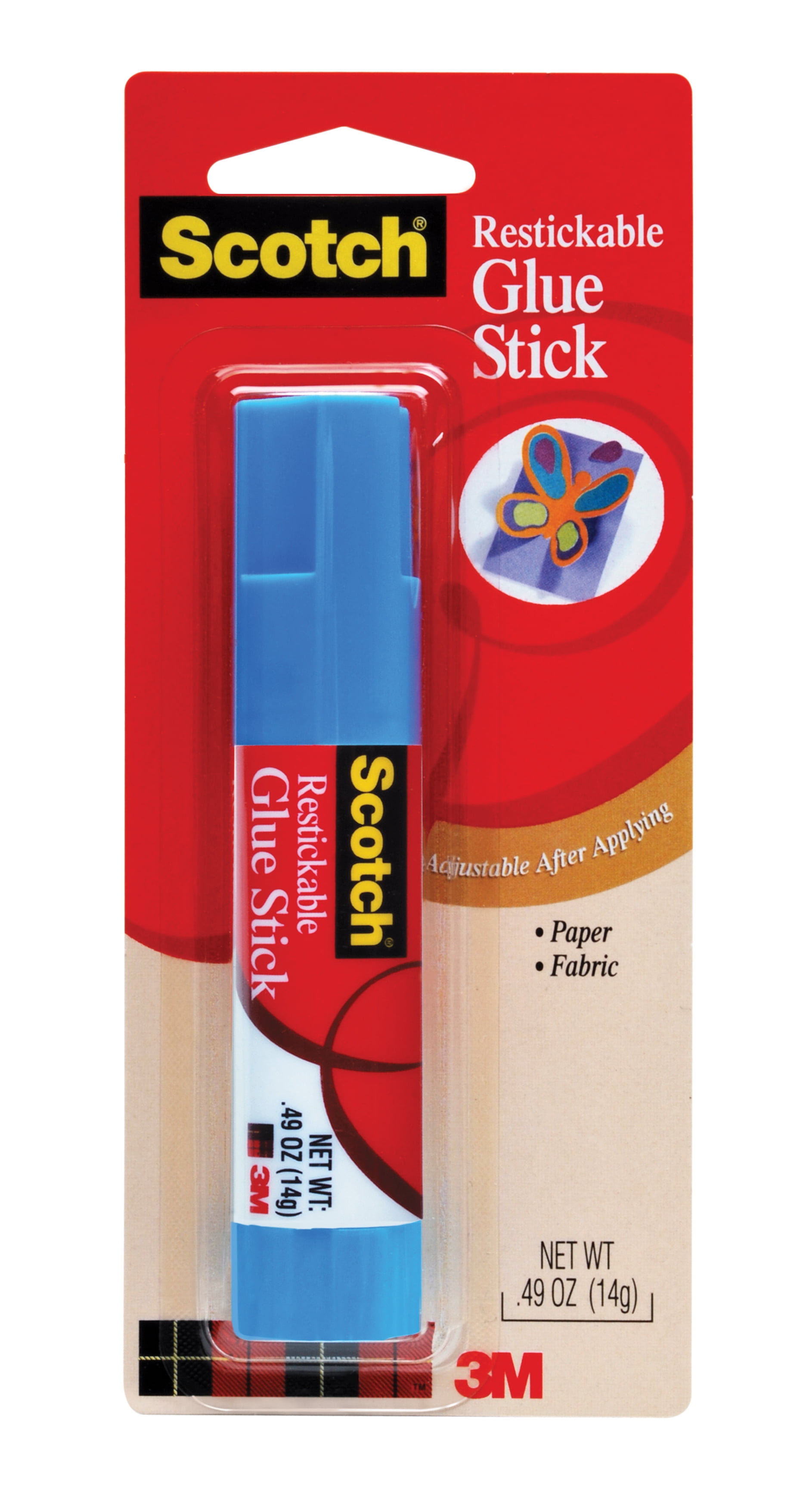 Scotch Restickable Glue Stick, 6314, .49 oz