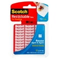thumbnail image 1 of Scotch Restickable Tabs, 1-inch x 1-inch, Clear, 18-Tabs R100, 1 of 1