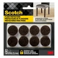 thumbnail image 1 of Scotch™ Round Felt Pads, 1 in, Brown, 32/pack, 1 of 9