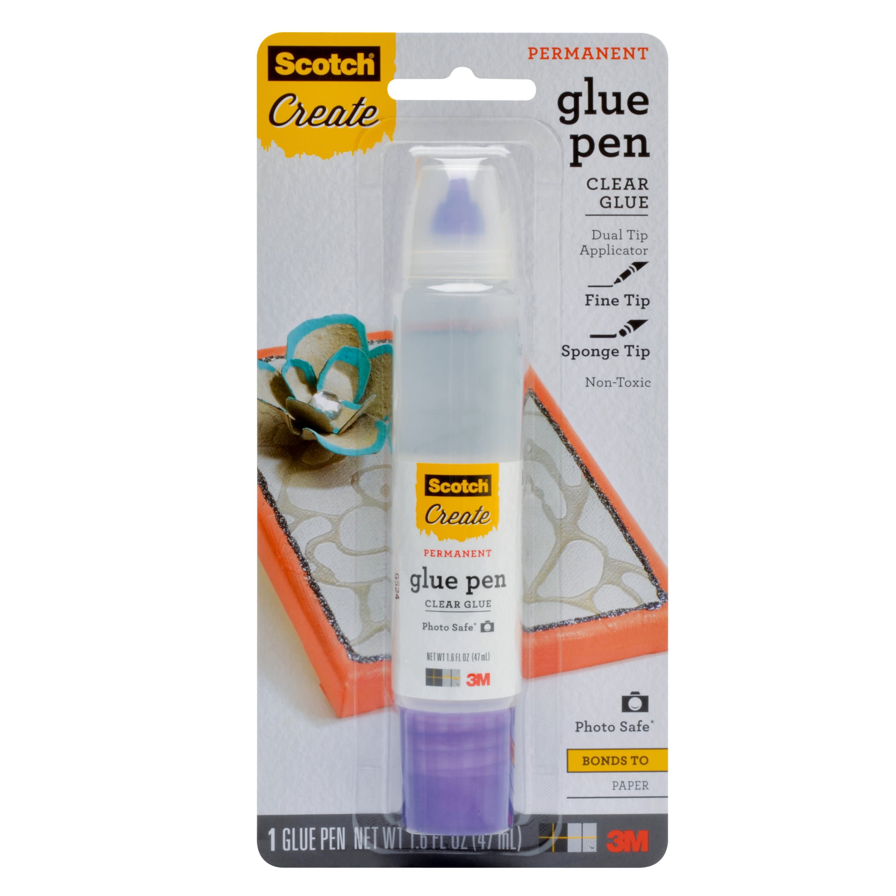 Biplut Point Glue Pen Strong Stickiness Smoothly Dispense Click Design  Scrapbooking Quick-dry Glue Dispensed Pen Stationery Supplies (White） 