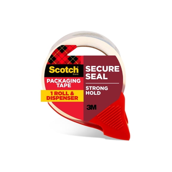 Scotch Secure Seal Packaging Tape, Clear, 1.88 in x 54.6 yd, 1 Total