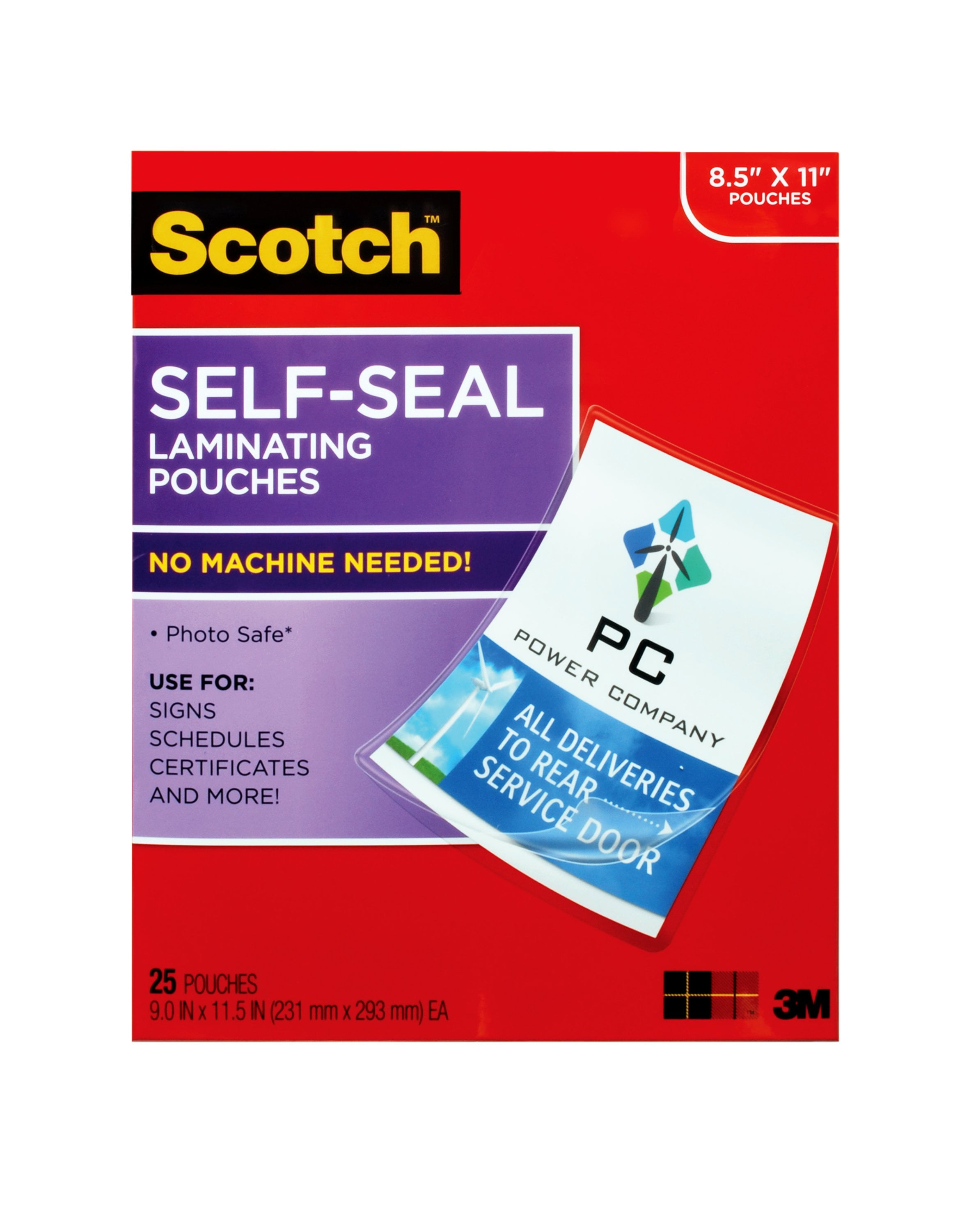 Textured Self Adhesive Laminating Sheets, Smooth Satin Finish, 9 x 11.5  Inches, 4 Mil Thick, 10 Pack, for Letter Size Self Sealing Lamination Sheets  8.5 x 11, Laminating Pouches 