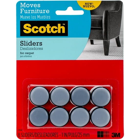 Scotch Self-Stick Sliders 1"-8/Pkg