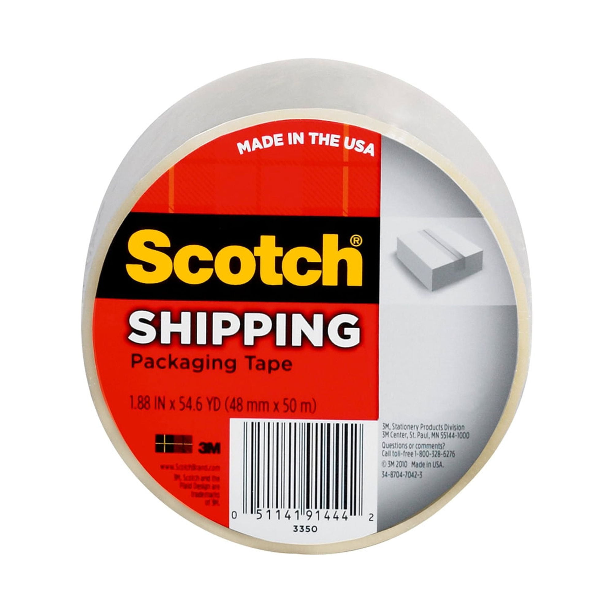 Scotch Shipping Packaging Tape 1.88in X 54.6yd (Pack of 12)