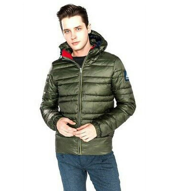 Scotch & Soda MED GREEN Quilted Primaloft Puffer Jacket, US X-Large