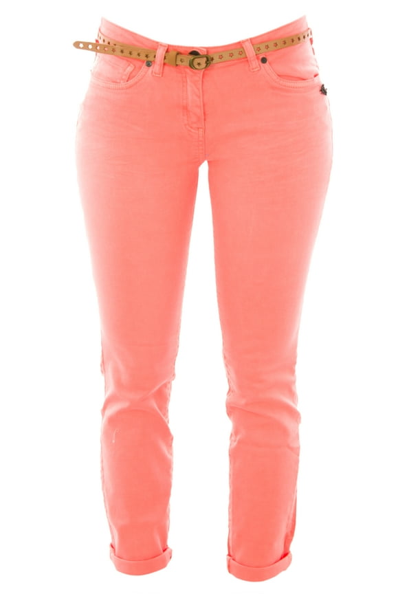 Scotch & Soda Maison Scotch Women's Belted Skinny Jeans 29W x 32L Fluorescent Coral