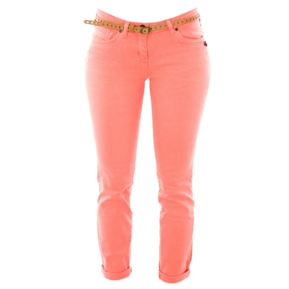 Scotch & Soda Maison Scotch Women's Belted Skinny Jeans 29W x 34L Fluorescent Coral