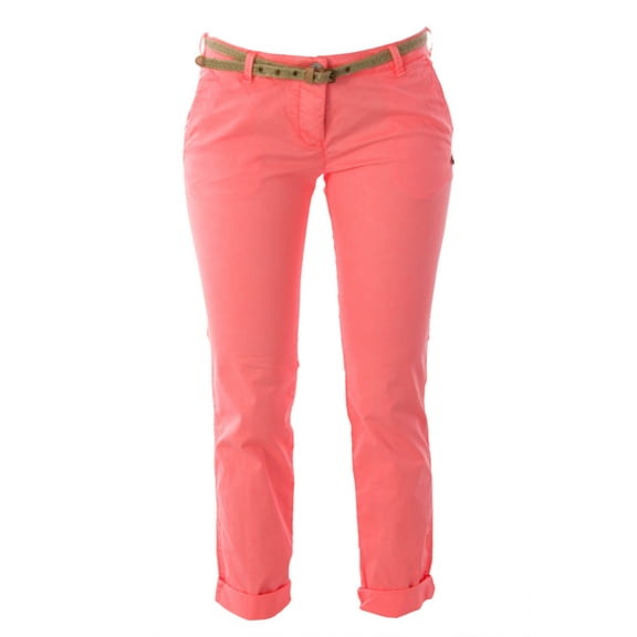 Scotch & Soda Maison Scotch Women's Lightweight Belted Chinos 25W x 30L Neon Coral