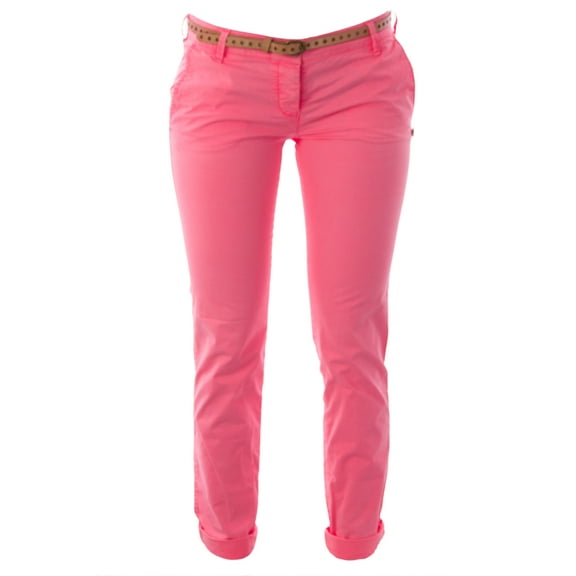 Scotch & Soda Maison Scotch Women's Lightweight Belted Chinos 27W x 32L Neon Pink