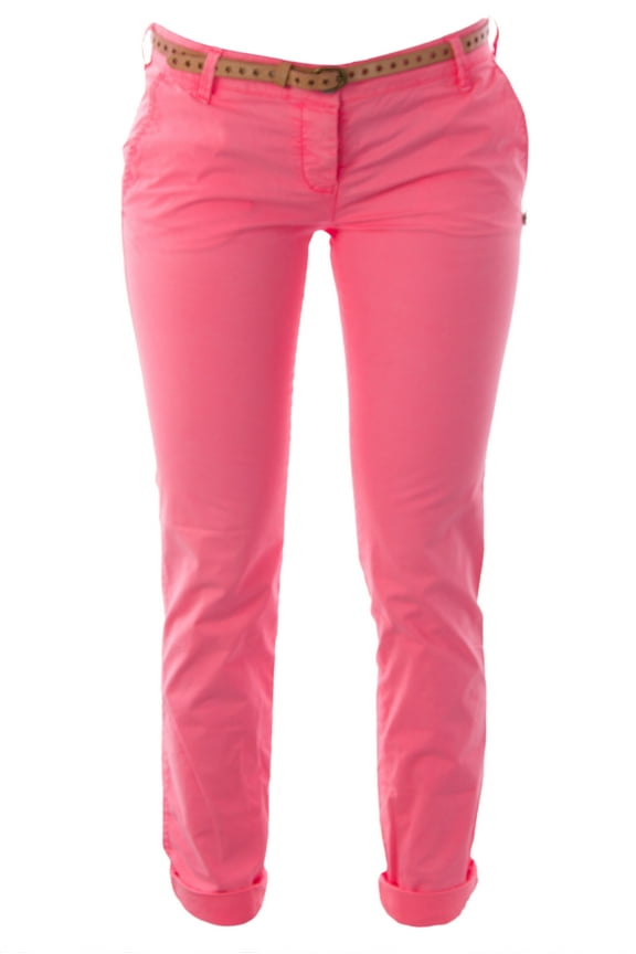 Scotch & Soda Maison Scotch Women's Lightweight Belted Chinos 27W x 32L Neon Pink