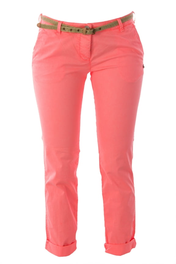 Scotch & Soda Maison Scotch Women's Lightweight Belted Chinos 27W x 34L Neon Coral