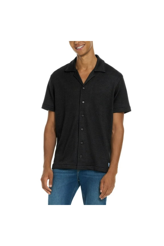 Men's Jersey Short Sleeve Shirt, Black, Size S