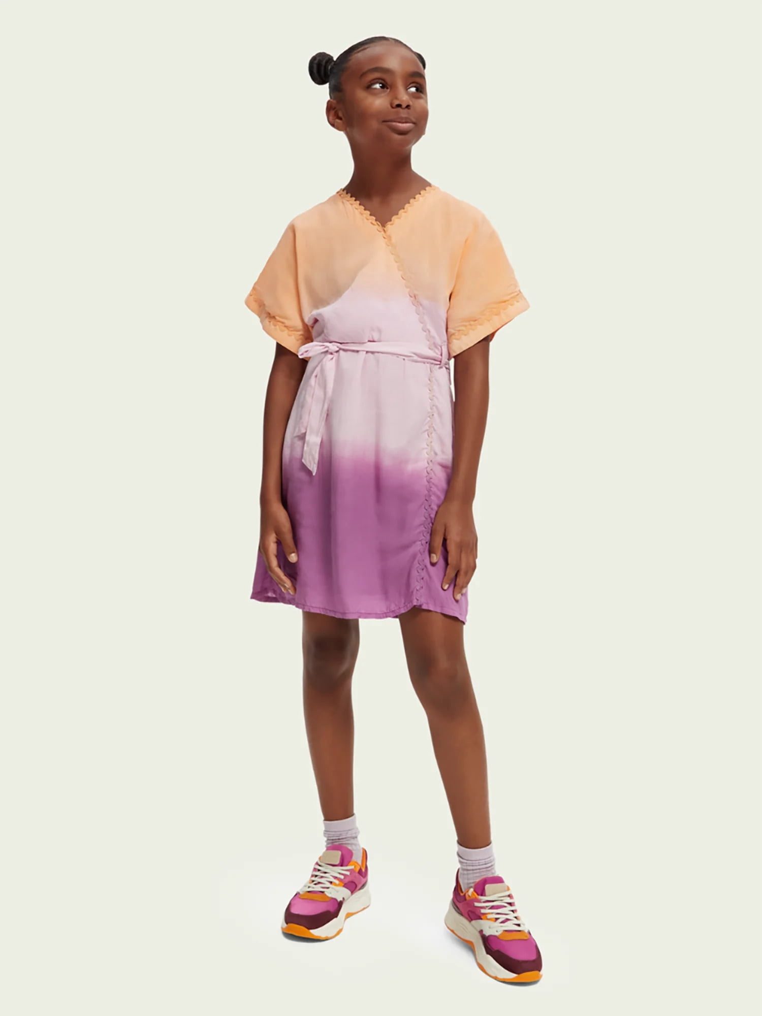 strapless open back dress Girls' Wavy Printed Dress – Scotch & Soda main image 0