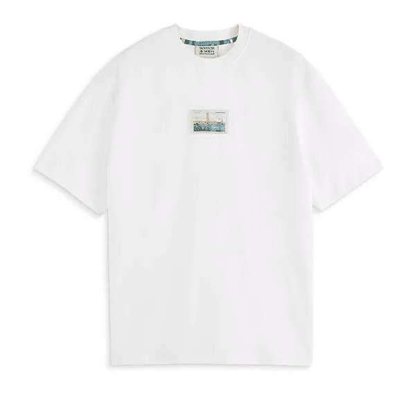 Scotch & Soda WHITE/PASTEL Men's Loose Fit San Francisco Graphic Tee, US X-Large