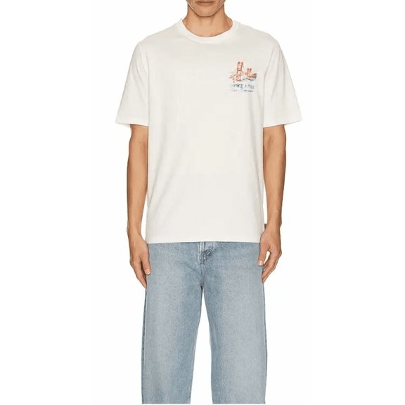 Scotch & Soda WHITE/PASTEL Men's San Francisco Landscape Tee, US Large
