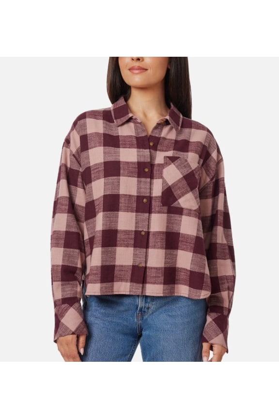 Women's Flannel Shirt Size Medium Red