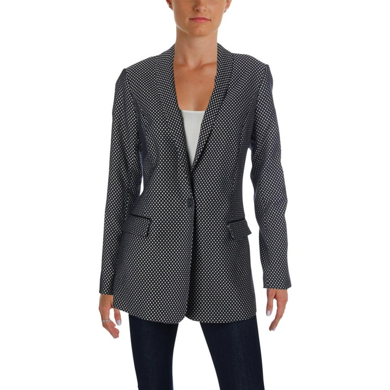 Scotch Soda Womens Printed Long Sleeves One Button Blazer