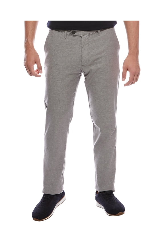 mens Flat Front Pant, 38, Grey