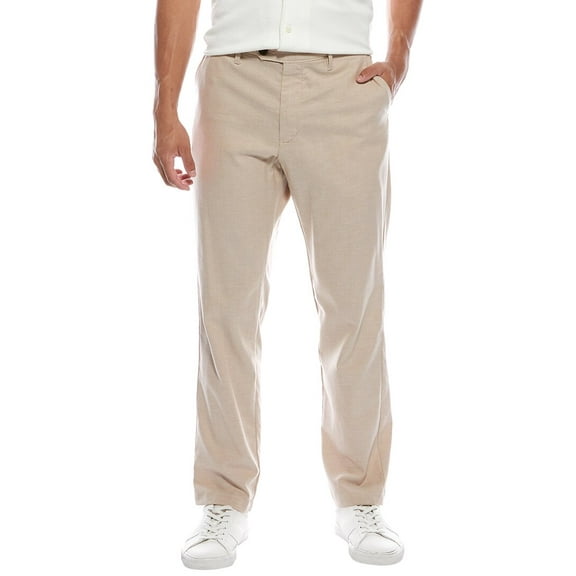 Scotch & Soda mens Flat Front Pant, 38, Tan