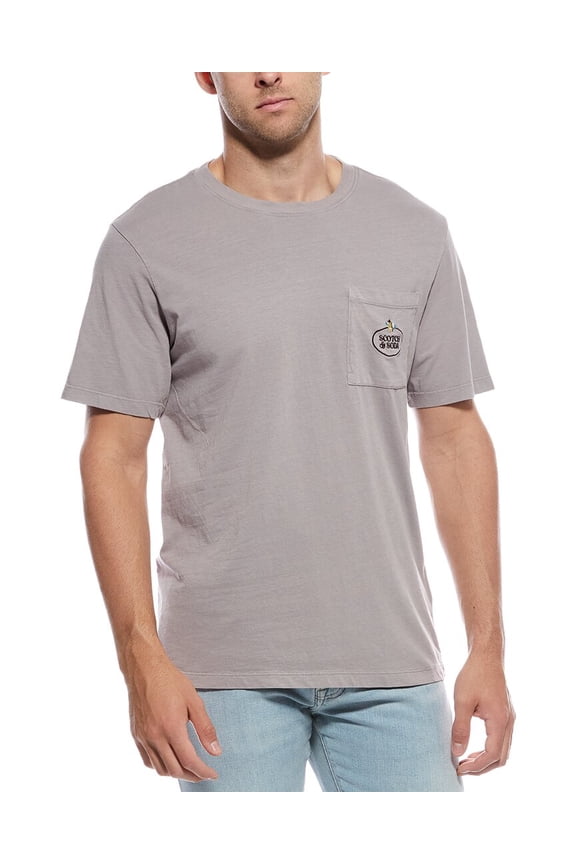mens Garment-Dyed Pocket T-Shirt, l, Grey