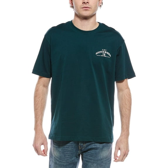 Scotch & Soda mens Graphic T-Shirt, m, Green