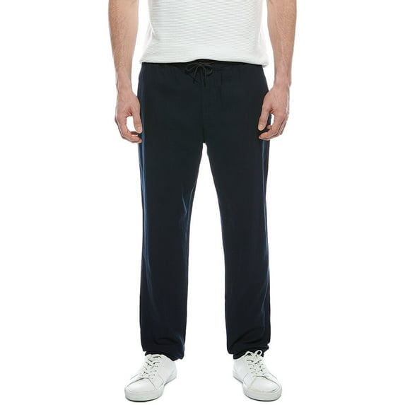 Scotch & Soda mens Linen-Blend Warren Pant, 33/32, Black