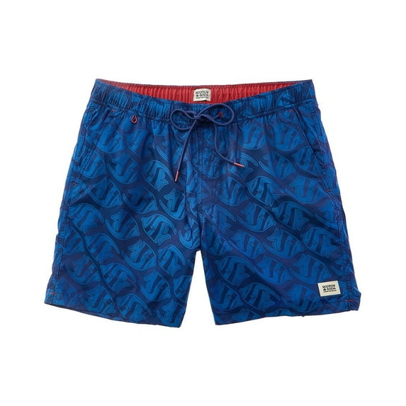 Scotch & Soda mens Low Tide Swim Trunk, s, Blue