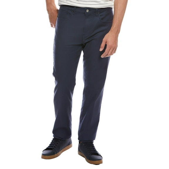 Scotch & Soda mens Navy/Grey Straight Fit 5-Pocket Jean, 34, Blue