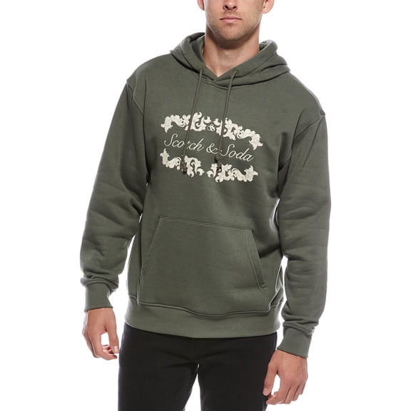 Scotch & Soda mens  Relaxed Fit Graphic Hoodie, m, Green