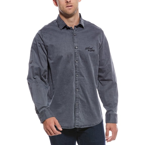 Scotch & Soda mens  Wash Shirt, s, Gray