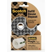 Scotch Stainless Steel Magic Plant Based Tape Dispenser with Refill, 0.75 in. x 550 in., 1 Dispenser