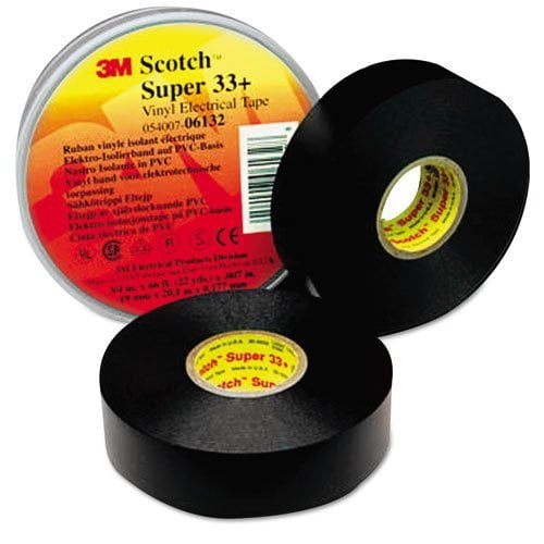 Scotch Super 33+ Polyvinyl Chloride Plastic Electrical Tape, 66' Lengh, 12 EA