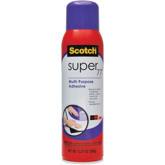 Scotch Super 77 Multi-Purpose Adhesive, 13.5 Oz.