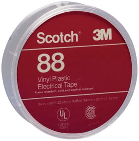 Scotch Super 88 Grade Electrical Tape: 3/4 in. x 66 ft. (Black) [10-pack]