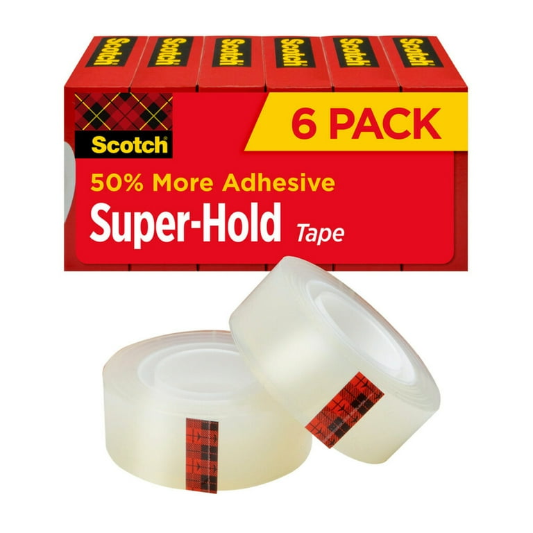 Scotch Wall-Safe Tape, 3/4 x 800, Clear, Pack Of 6 Rolls