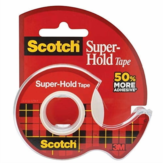 Scotch Super-Hold Tape Transparent 3/4-inch x 550-inch (Pack of 3)