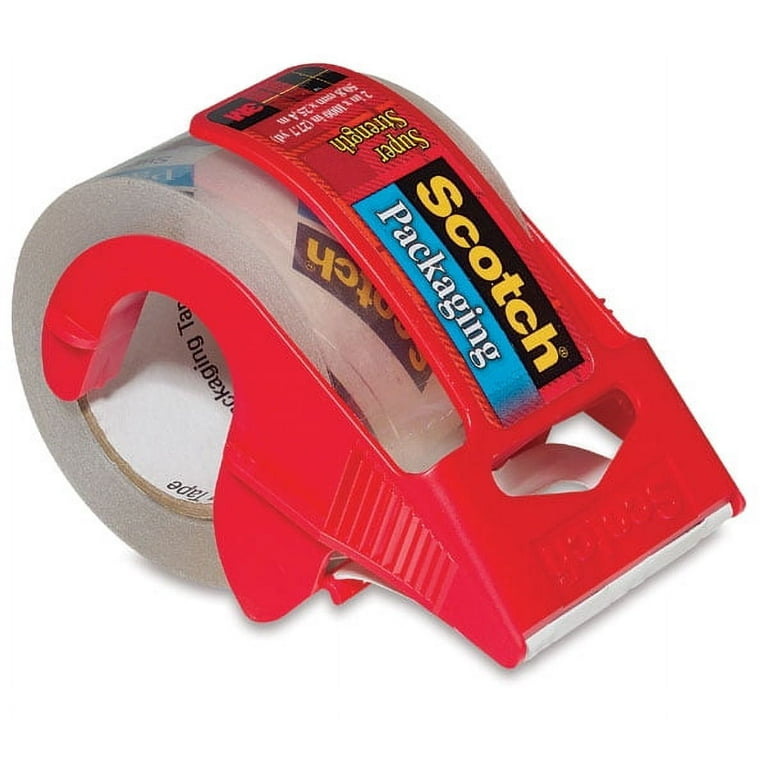 Super Strength Sure Start Packaging Tape w/Dispenser, 2 x 800