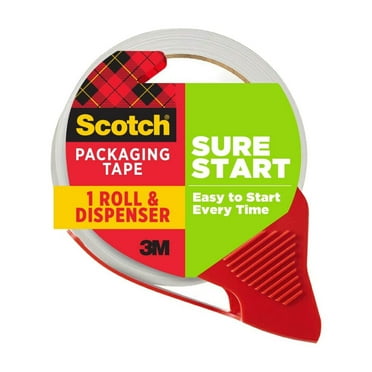 Scotch Sure Start Packaging Tape Dispenser, Clear 1.88 in. x 38.2 yd., 1 Total