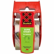 Scotch Sure Start Packaging Tape Dispenser, Clear, 1.88" x 800", 1 Total