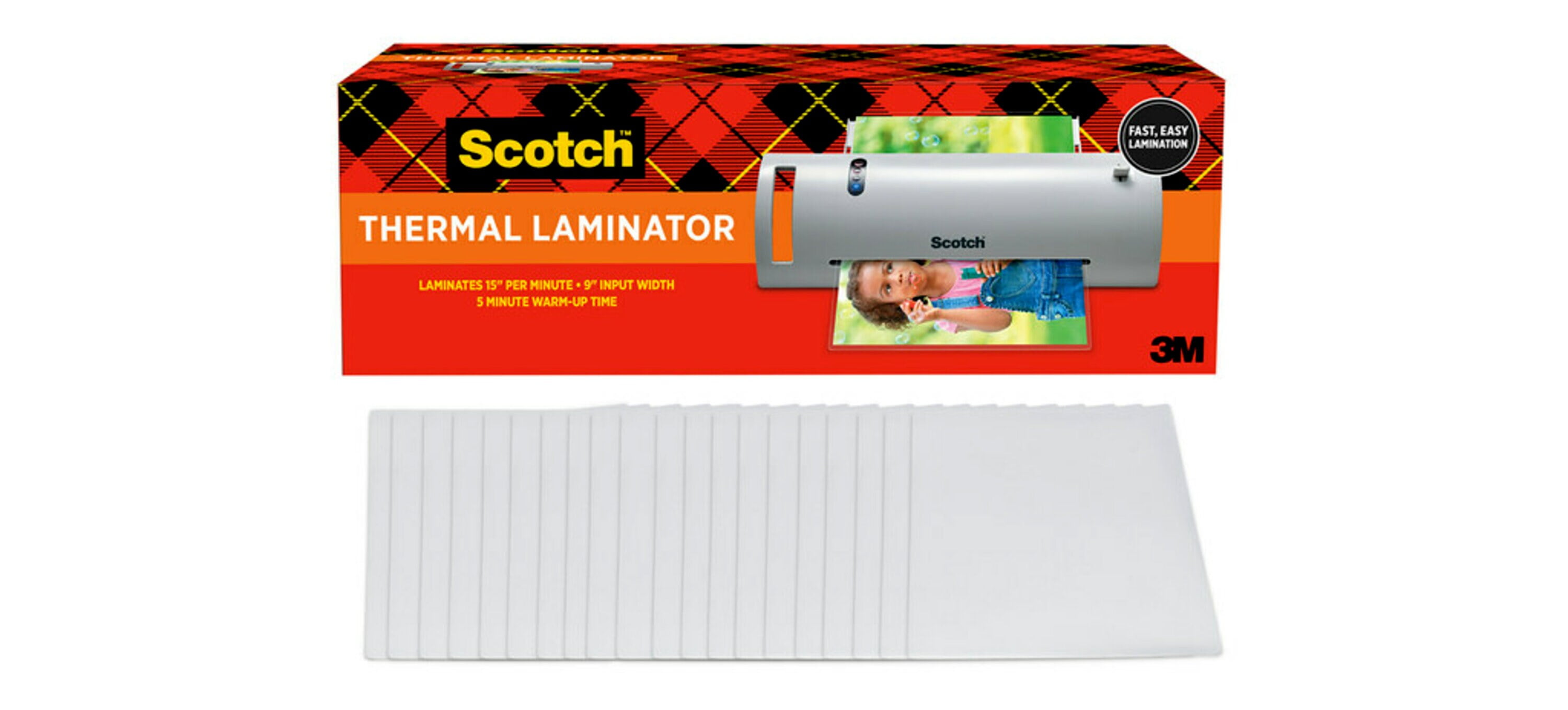 Scotch TL902VP Thermal Laminator, White, 9 in., 1 Laminating Machine 