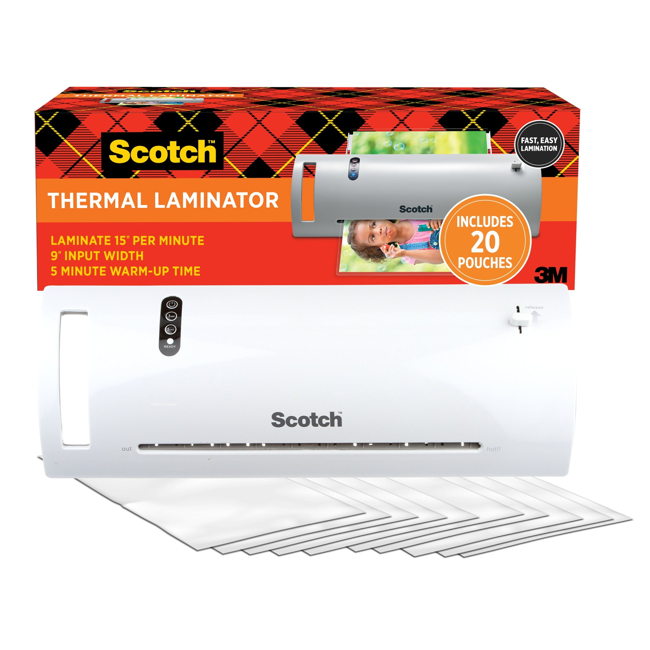 Scotch Brand Thermal Laminator TL902VP, 9 in. Letter Size